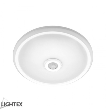 LED плафон със сензор за движение и авариен блок 360 12W 4000К 1-6м Lightex         650AZ0003400