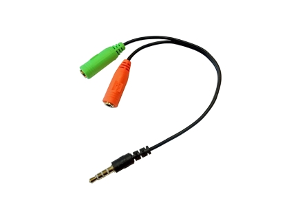 Адаптер 4-pin м. 3,5 mm / 2х3,5 mm 3-pin ж. микрофон и слушалки