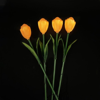 LED соларна лампа 4бр.к-кт TULIPS  3000K IP44  Lightex