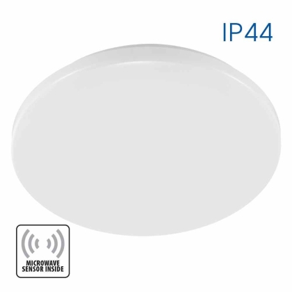 LED плафониера с микровълнов сензор   12W     IP44