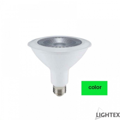 LED лампа PAR38 E27 15W зелен GREEN 1200lm Lightex