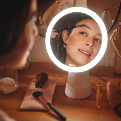 Philips LED настолно огледало MIRROR 4.5W 5V USB бяло