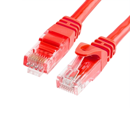 UTP Patchkabel Cat5e 1 m прав,  червен