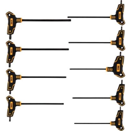 Комплект Т-образни отвертки VOREL, TORX, Tx10 - Tx50, 9 части