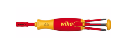 Отвертка с бит държач VDE 1000V, WIHA, 1/4", ТХ, 6 бита