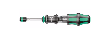Отвертка с бит държач WERA, 1/4", SL, PH, PZ, 6 бита