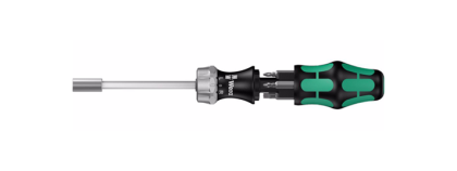 Отвертка с бит държач тресчотна WERA,1/4", 6 части