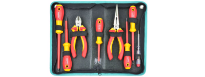 Комплект изолирани електричарски инструменти VDE, WhirlPower, 8 части WP PLS 157 1508