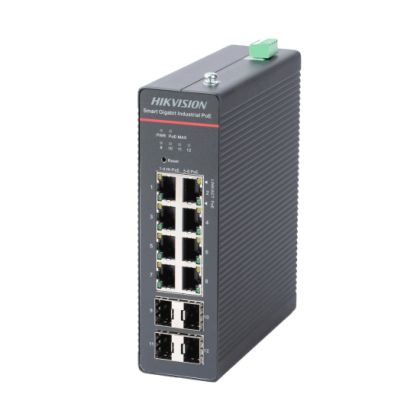 DS-3T1512HP-SI-8P4F/No Power unit 12-портов индустриален PoE мрежов комутатор