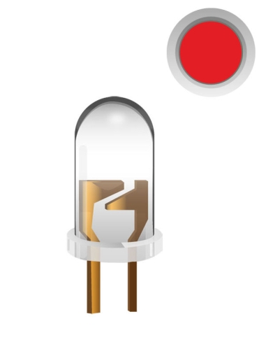 LED мигащ 5 мм OSR5MS5A31A,7000mcd,ЧЕРВЕН прозр.