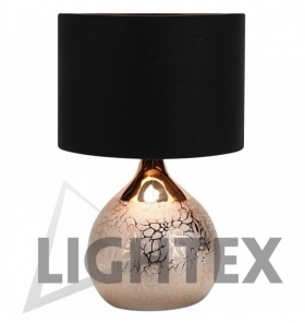 Настолна лампа LUX керамика  златна основа+черна шапка  704RL0100010