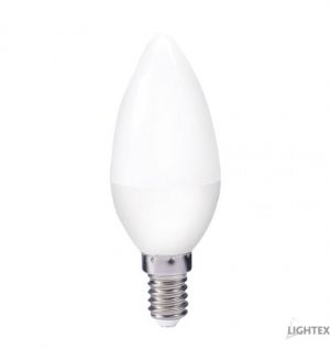 LED лампа Plastic. 5W 220V E14 B35 матирана WW 3000K Lightex       170AL0002023