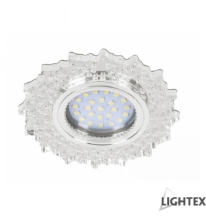 Луна стационарна кръгла прозрачен акрил с LED лента 3W 4000K LS500170 Ф100mm MR 16 Lightex     304AC0100397
