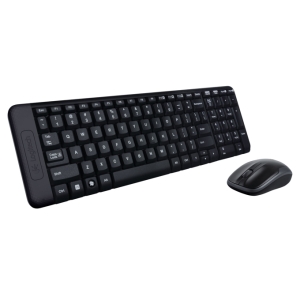 Комплект клавиатура и мишка Logitech , безжични, кирилизирана, черни, USB