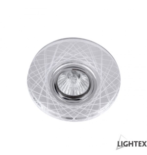 Луна стационарна кръгла прозрачен акрил с LED лента 3W 4000K 330lm LS500175 Ф120x20mm/cut 65mm MR 16 Lightex         304AC0100398