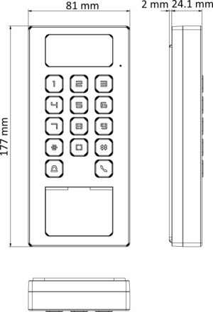 Вандалоустойчив за контрол на достъп с четец за пръстови отпечатъци DS-K1T502DBWX