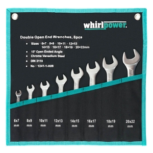 Комплект гаечни ключове Whirlpower, 6 - 22 мм, 8 части