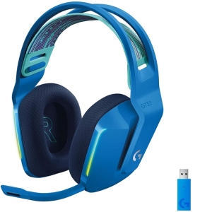 Слушалки Logitech G733, безжични, сини