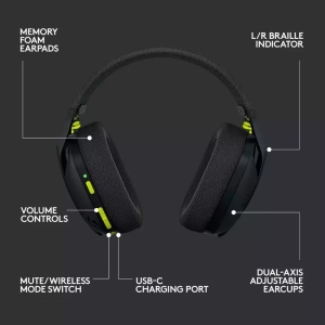 Слушалки Logitech G435, безжични, черни