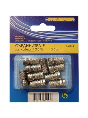 Съединител F ж. / 75 Ohm м.