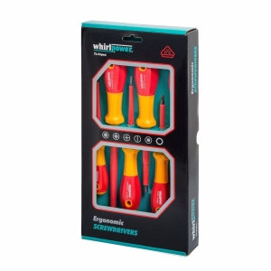 Комплект изолирани отвертки VDE, WhirlPower, 6 части WP SET V11 506