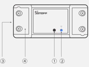 Wi-Fi IP ключ 10А / 2 000 W  Sonoff BASICR4