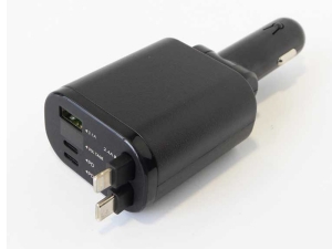 Зарядно за запалка LCD волтметър + USB +3x PD + iPhone