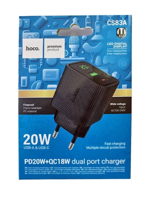 Зарядно HOCO CS83A  PD 20W + QC3.0 18W