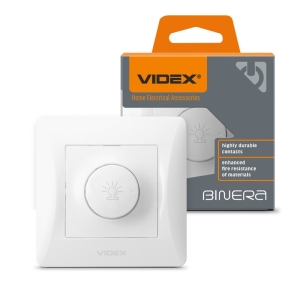 Димер VIDEX 600W бял
