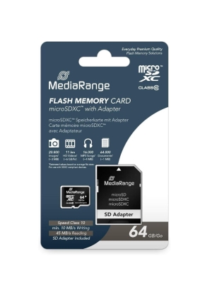 micro SD 64GB + адаптер Class 10, A1