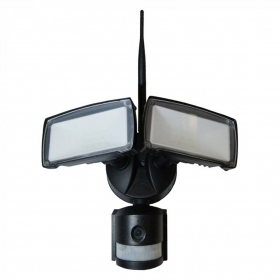 18W LED Прожектор С WIFI Сензор Камера Черен 6000К