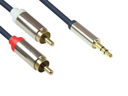 Аудио кабел 3,5 mm / 2xRCA 3 m      GC M0060