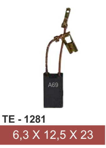 Четка графитна к-т  2бр. Bosch сензор и защита    TE 1281  6.3x 12.5x23 мм