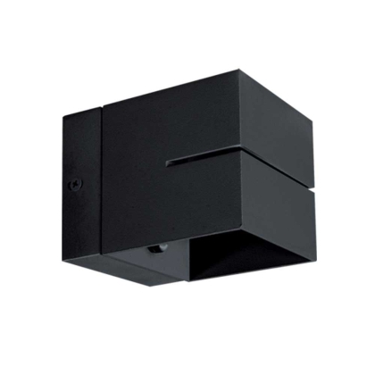 Декоративен квадратен аплик  G9 , черен