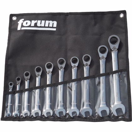 Комплект ключове с тресчотка FORUM, SW 8 - 24 мм, 10 части FORUM 4317784935425
