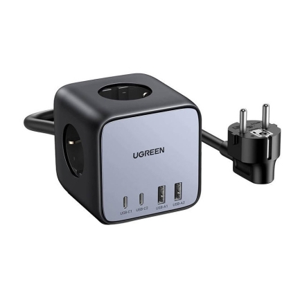 CD268 ЗАРЯДНО УСТРОЙСТВО 220V 2xUSB-C,2xUSBA,3хAC,65W UGREEN