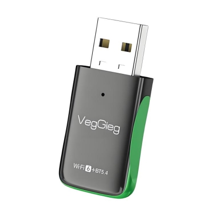 USB адаптер VegGieg 1100Mbps 2-in-1 WiFi 6, Bluetooth 5.4