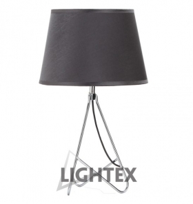 Настолна лампа TINI метал сребърна основа+сива шапка  704RL0103512