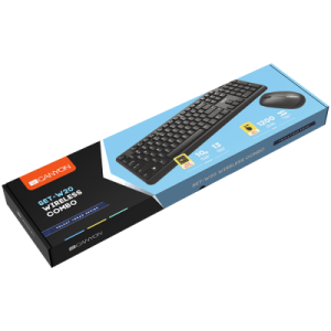 Безжичен комплект мишка и клавиатура CANYON CNS-HSETW02-BG