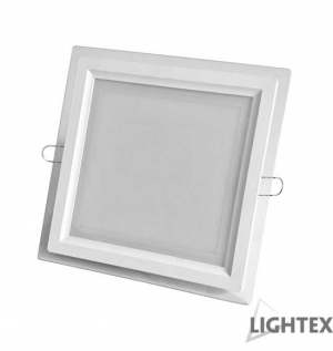 LED луна бяла влагозащитена стъкло 220V 6W IP44 NW 4000K 75x75 вграден драйвърLightex       306AL0100040