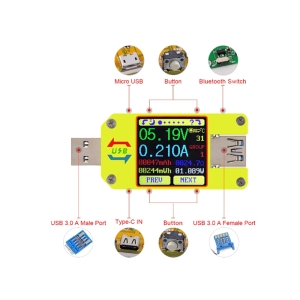 USB/TYPE-C/Micro-B   тестер   за   кабели и зарядни  у-ва