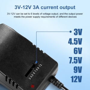 Адаптер 3-12 V 1500 mA стабилизиран