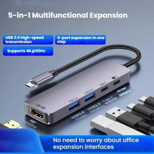 5 in 1 USB Type-C HUB/Lan/адаптер-конвертор