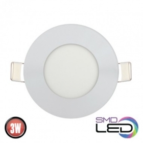 LED панел  3W кръг 6400K 110lm ф90mm IP20   56003032